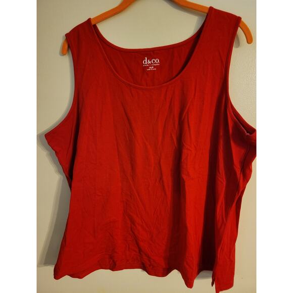 Denim & Co Red Tank Top XLP - Picture 1 of 3
